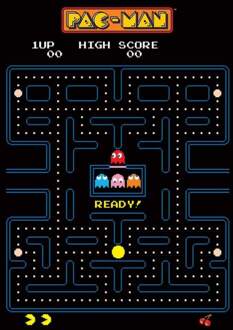 Pac-man Maze Poster 61x91,5cm Multikleur