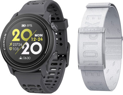 Pace 3 Silicone + Hartslagmonitor zwart