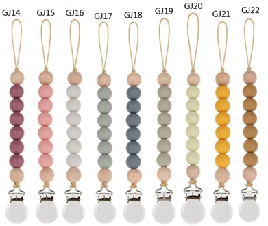 Pacifier Clips Chain Silicone Beads BPA Free Dummy Clip Holder Soother Chains