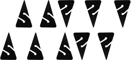 Pack 10 Ultralight Driehoek Pvc Lijn Pijl Markers Voor Veiligheid Scuba Dive Cave En Wrak Duiken zwart