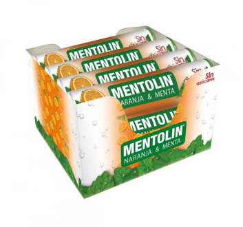 Pack 12 you. · Mentholin sugar-free mentholin Orange