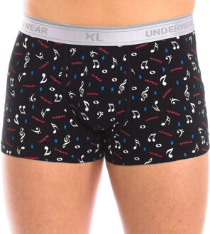 Pack-2 Ademende stoffen boxers met anatomische voorkant KL2016 mannen Zwart - L