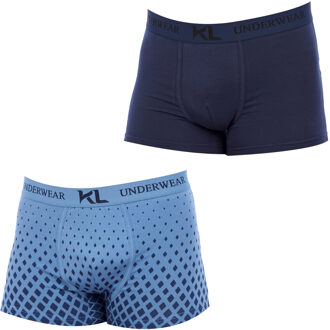 Pack-2 Boxers ademende stof KLB2 heren - maat M Blauw