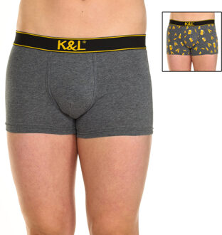 Pack-2 Boxers Grappig ademende stof KL2005 man - maat 2XL Grijs