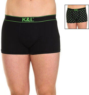 Pack-2 Boxers Grappig ademende stof KL2005 man Zwart
