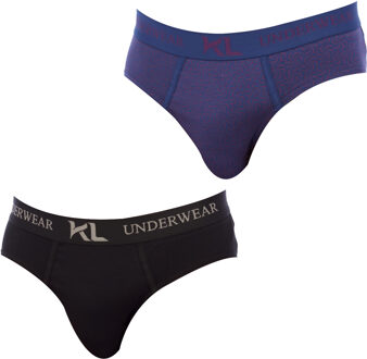 Pack-2 KLS2 herenslip van ademende stof Zwart - L