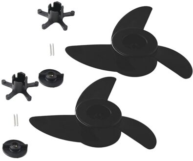 Pack 2 Marine Boot 3 Blade Prop Propeller Vervanging Onderdelen Voor ET44L ET54L D65L Boot Motoren-Prestaties Plastic, zwart