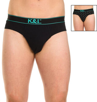 Pack-2 Onderbroeken Grappige ademende stof KL2006 man Zwart - L