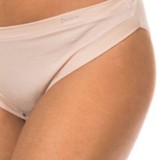 Pack-3 Slip met mid taille en binnenvoering 1031184 dames Beige