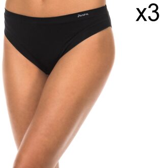 Pack-3 Slip met mid taille en binnenvoering 1031184 dames - maat Zwart