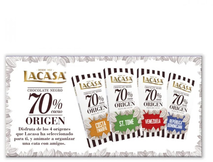 Pack 4 tablets 70% cocoa origins
