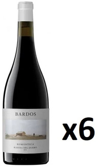 PACK 6 bottles red wine bards Romantica 2017, D.O Duero's riverbank, free from Spain, red wine