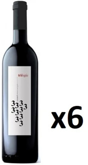 PACK 6 bottles wine Red trilogy 2016, D.O Valencia, free shippin from Spain, Red wine