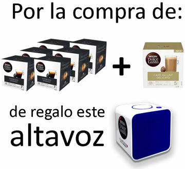 Pack 6 intense Espresso + latte Delicato + Gift speaker