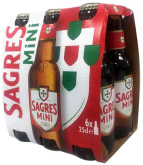 Pack 6 Sagres Mini beer 25 cl