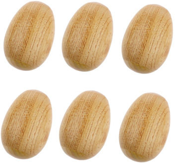 Pack/6pcs Wooden Egg Hammer Shaker Hand Percussion Children Rattle Toys