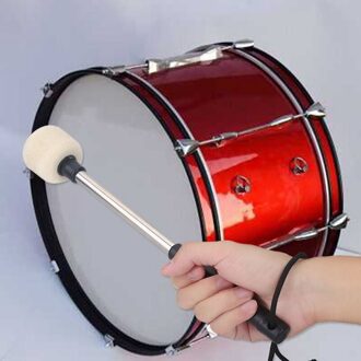 Pack Van 1 Bass Drum Mallet Vilt Hoofd Percussie Hamers Pauken Sticks Met Rvs Handvat