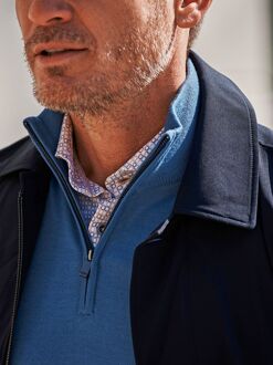 Packable Jas Long Tech Navy Donkerblauw - L,XL