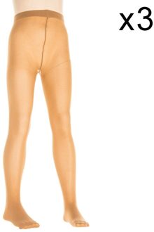Packung mit 3 blickdichten Höschen von 40 Den 1152 Mädchen Beige