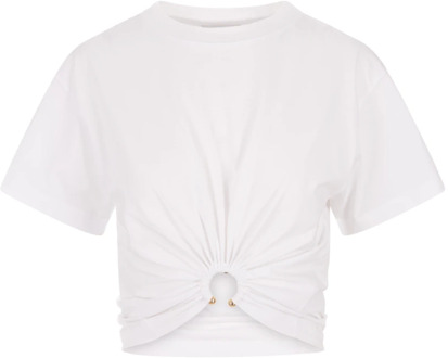 Paco Rabanne Beige T-shirts en Polos Paco Rabanne , White , Dames - M