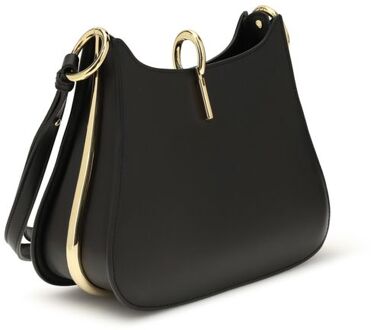 Paco Rabanne Zwarte Kalfsleer Bos Taurus Schoudertas - One Size