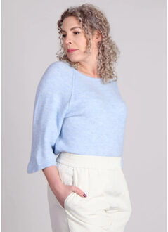 Paco trui 3/4 mouw licht Blauw - S