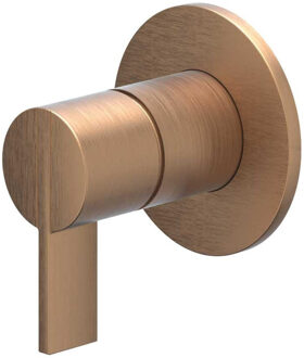 Pact Afbouwdeel - voor inbouw douchemengkraan - eenhendel - ronde rozet - Geborsteld mat koper PVD 6202055 Koper geborsteld