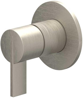 Pact Afbouwdeel - voor inbouw douchemengkraan - eenhendel - ronde rozet - Geborsteld nickel PVD 6202053 Nickel geborsteld (RVS)