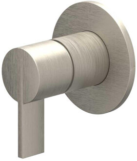 Pact Afbouwdeel - voor inbouw douchemengkraan - eenhendel - ronde rozet - Geborsteld nickel PVD 6202053 Nickel geborsteld (RVS)