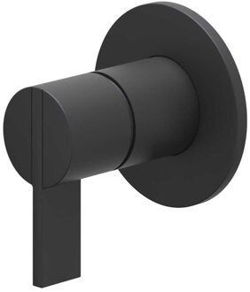 Pact Afbouwdeel - voor inbouw douchemengkraan - eenhendel - ronde rozet - Mat zwart PED 6202052 Zwart mat