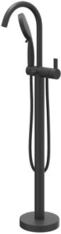 Pact Badmengkraan Vrijstaand - draaibare uitloop - 150cm - Doucheslang - 3 standen handdouche - Mat zwart PED 6303082 Zwart mat