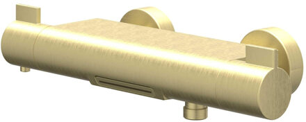 Pact Badthermostaatkraan opbouw - Cooltouch - cascade uitloop - Geborsteld mat goud PVD 6302054 Goud geborsteld PVD