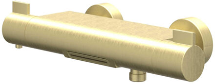 Pact Badthermostaatkraan opbouw - Cooltouch - cascade uitloop - Geborsteld mat goud PVD 6302054 Goud geborsteld