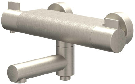 Pact Badthermostaatkraan opbouw - draaibare baduitloop - omstel - Cooltouch - Geborsteld nickel PVD 6302003 Nickel geborsteld (RVS)
