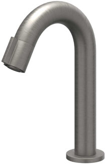 Pact Fonteinkraan - gebogen - opbouw - laag - Geborsteld metal black PVD 6402056 Metal black geborsteld (antraciet)