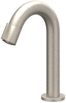 Pact Fonteinkraan - gebogen - opbouw - laag - Geborsteld nickel PVD 6402053 Nickel geborsteld (RVS)