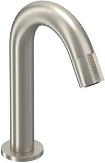 Pact Fonteinkraan - gebogen - opbouw - laag - Geborsteld nickel PVD 6402053 Nickel geborsteld (RVS)