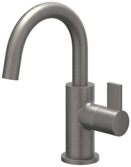 Pact Fonteinkraan - opbouw - middelhoog - draaibare uitloop - Geborsteld metal black PVD 6402156 Metal black geborsteld (antraciet)