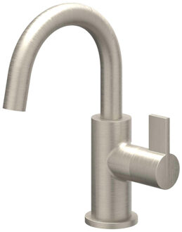 Pact Fonteinkraan - opbouw - middelhoog - draaibare uitloop - Geborsteld nickel PVD 6402153 Nickel geborsteld (RVS)