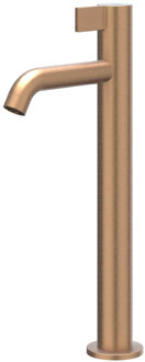 Pact Fonteinkraan - opbouw - verhoogd - Geborsteld mat koper PVD 6402305 Koper geborsteld