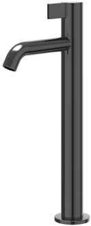 Pact Fonteinkraan - opbouw - verhoogd - Zwart chroom PVD 6402307 Zwart Chroom glans