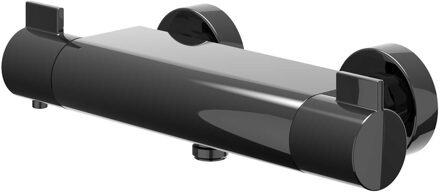 Pact Thermostatische Douchekraan - opbouw - Cooltouch - Zwart chroom PVD 6202007 Zwart Chroom glans