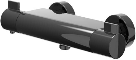 Pact Thermostatische Douchekraan - opbouw - Cooltouch - Zwart chroom PVD 6202007 Zwart Chroom glans