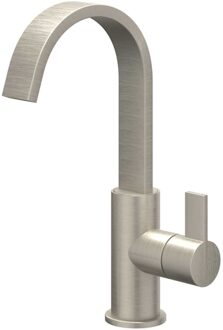 Pact Wastafelmengkraan - opbouw - draaibare cascade uitloop - coldstart - Geborsteld nickel PVD 6101253 Nickel geborsteld (RVS)