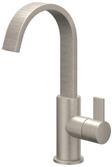 Pact Wastafelmengkraan - opbouw - draaibare cascade uitloop - coldstart - Geborsteld nickel PVD 6101253 Nickel geborsteld (RVS)