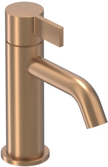 Pact Wastafelmengkraan - opbouw - laag - coldstart - Geborsteld mat koper PVD 6101005 Koper geborsteld