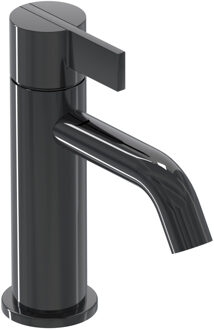 Pact Wastafelmengkraan - opbouw - laag - coldstart - Zwart chroom PVD 6101007 Zwart Chroom glans
