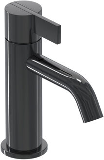 Pact Wastafelmengkraan - opbouw - laag - coldstart - Zwart chroom PVD 6101007 Zwart Chroom glans
