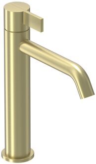 Pact Wastafelmengkraan - opbouw - middelhoog - coldstart - Geborsteld mat goud PVD 6101104 Goud geborsteld