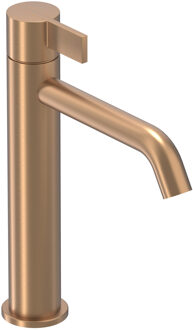 Pact Wastafelmengkraan - opbouw - middelhoog - coldstart - Geborsteld mat koper PVD 6101105 Koper geborsteld